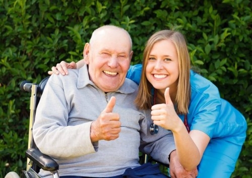the daughter can use Home Care LINK to ensure her father is getting proper care