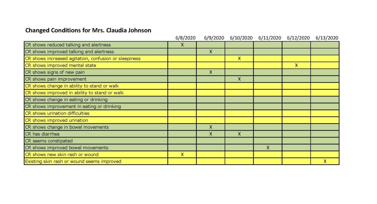 Home Care LINK's End of Visit Observation Reports summarize any in-home changes that might impact a care recipient's medical condition. It can also provide alerts for critical change